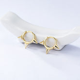 Punk Style Spiked Tapered Silver Studs Earrings for Women